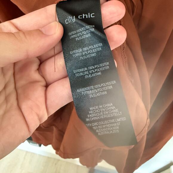 City Chic Women's Hidden Treasure Maxi Dress Ruffle Tie Waist Boho Size S 16 - Picture 9 of 11